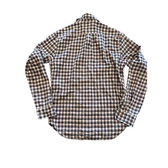 LUCKY BRAND Mens Black White Red Long Sleeve Flannel Shirt Size Small EUC‎ - Picture 6 of 9